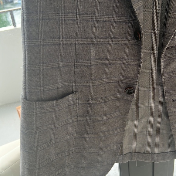 Sartoria Nardelli Grey Blue Plaid sports jacket blazer 52 / 42 tartan SuitSupply - Picture 3 of 10